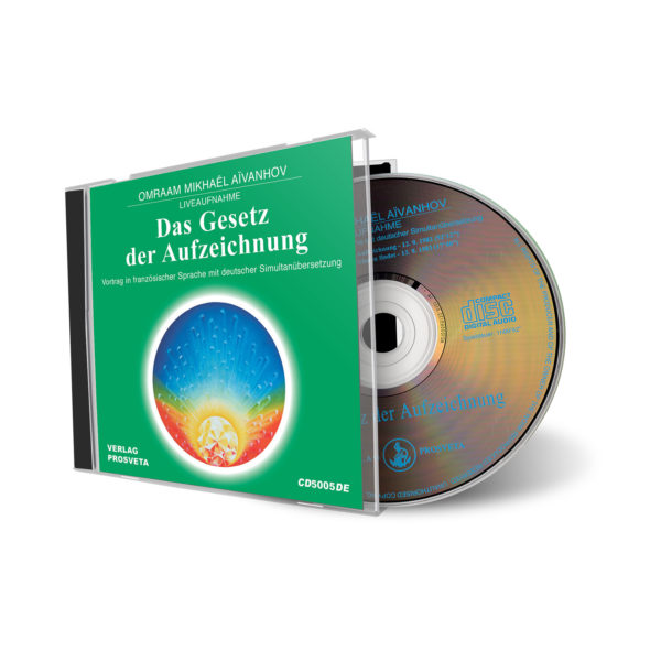 Das Gesetz der Aufzeichnung - Audio-CD mit zwei Vorträgen Aivanhovs in Französisch und deutscher Simultanübersetzung. 69 Min. Spielzeit.