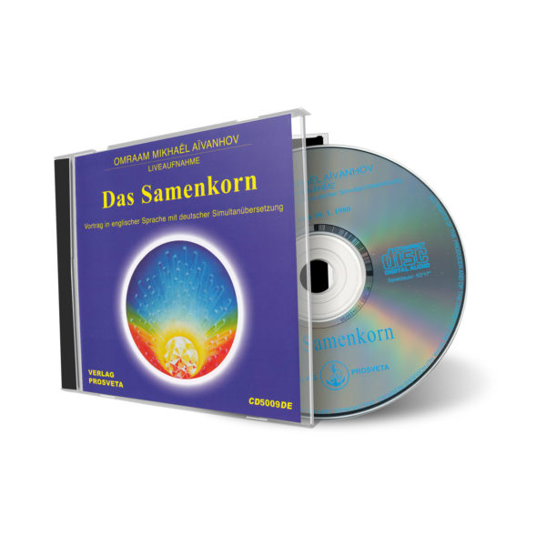 Das Samenkorn - Audio-CD mit Vortrag Aivanhovs in Englisch und deutscher Simultanübersetzung. 53 Min. Spielzeit. 15,00 Euro.