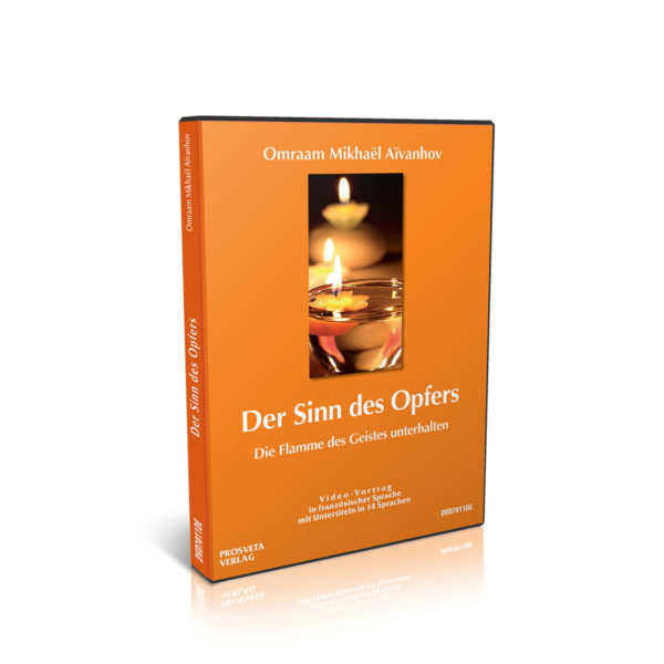 Der Sinn des Opfers - Videovortrag von Omraam Mikhael Aivanhov vom 6. August 1982. Dauer 61 Minuten. Untertitel in 14 Sprachen. DVD PAL.